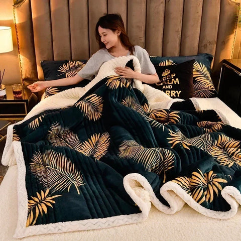 Sherpa Blanket - Thick Fleece Winter Throw