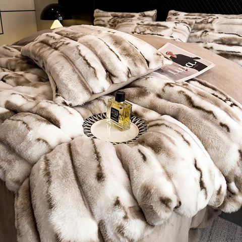 Velvet Bedding Set - Faux Fur Ultra Soft (4PCS)