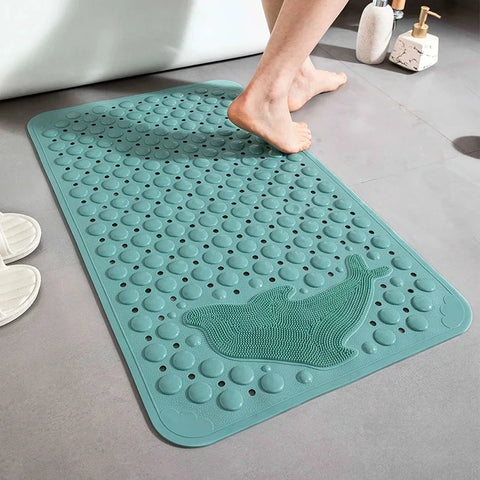 Non-Slip Bathtub Mat with Foot Scrubber