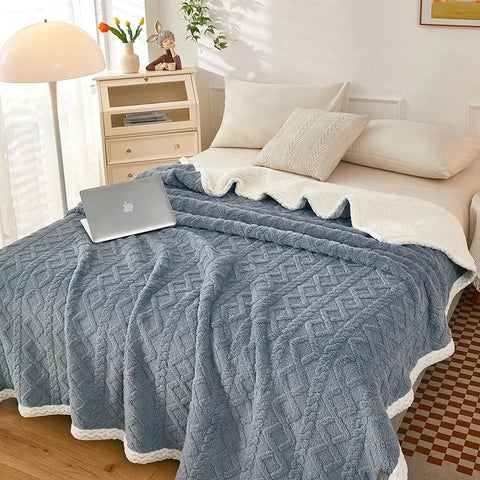 Soft Thick Sherpa Fleece Winter Blanket