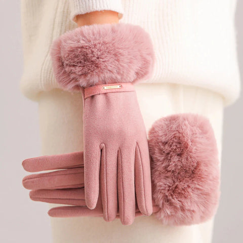 Women's Winter Faux Fur Gloves