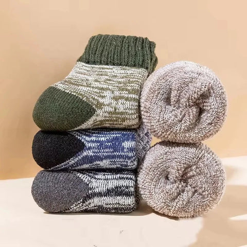 Men's Wool Winter Crew Socks 5-Pack