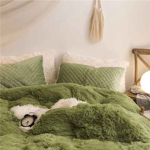 Velvet Duvet Cover - 4 Piece Bedding Set