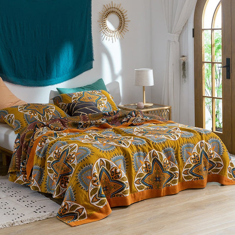 Marrakech Cotton Quilt - Reversible & Soft Bedspread
