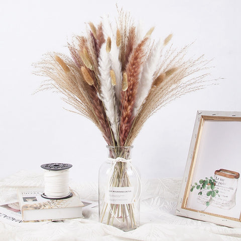 Dried Pampas Grass Bouquet Set