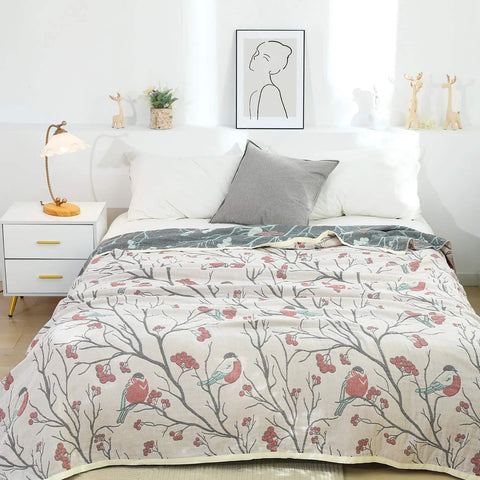 Cotton Woven Blanket - Hawthorn & Bullfinch Japanese Style
