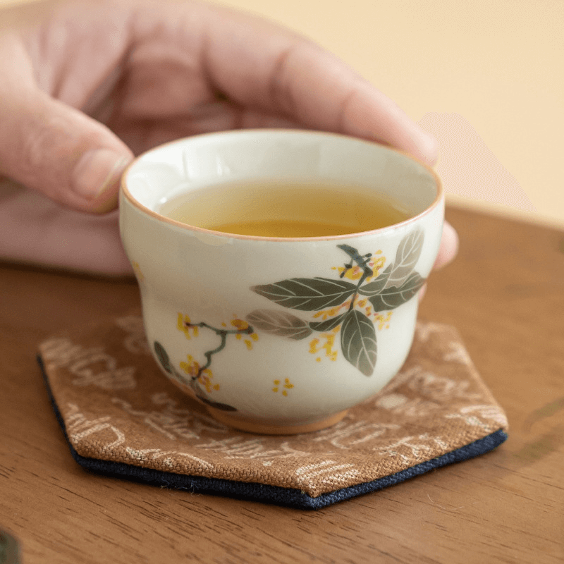 OSMANTHUS HAND-PAINTED TEA CUP