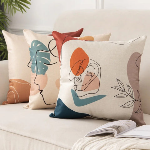 Modena Abstract Face Cushion Cover
