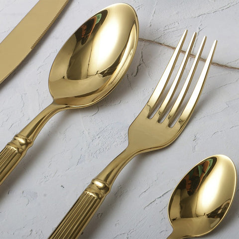 Roman Golden Pillar Cutlery Set