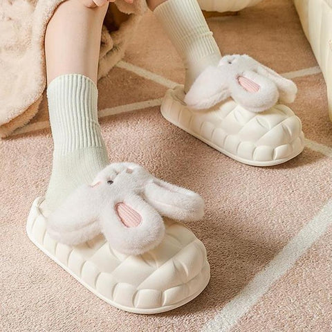 Women's Bunny Ear Slippers - Detachable
