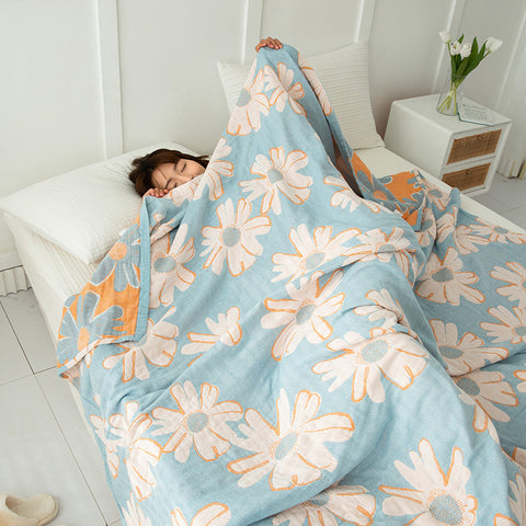 Kasumi Cotton Blanket - Reversible Daisy