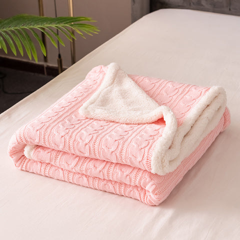 Oslo Sherpa Warm Blanket - Thicken Winter Reversible Throw