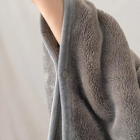 Soft Wearable Fleece Blanket Hoodie