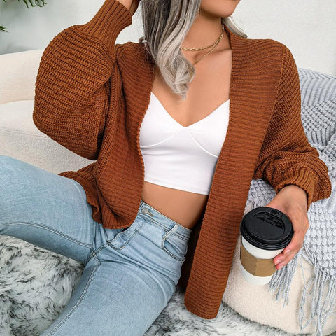 Women's Cardigan Ribbed Knit