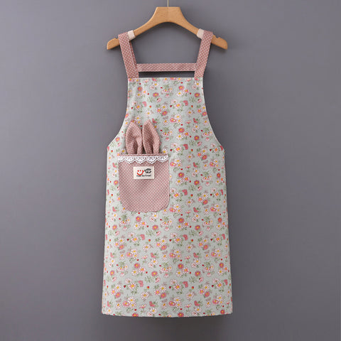 Floral Waterproof Kitchen Apron