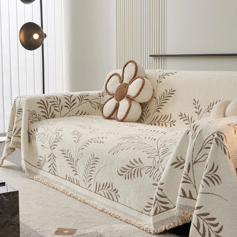 Winter Fern Cotton Sofa/Couch Cover - Final Sale