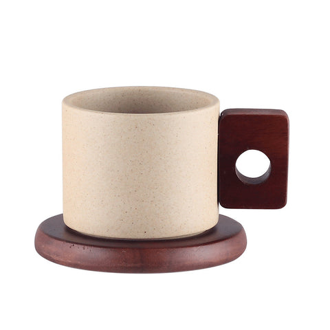 Japanese Ceramic Mug with Coaster