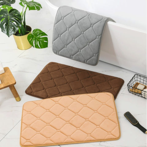 Plush Absorbent Bathroom Mat Non-Slip