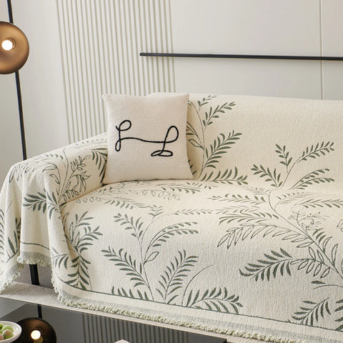 Winter Fern Cotton Sofa/Couch Cover - Final Sale