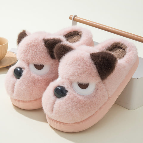 Angry Puppy Plush Slippers