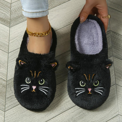 CAT PLUSH SLIPPERS