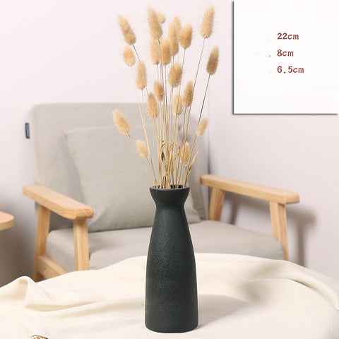 Matte Minimalist Ceramic Black & White Vase Set