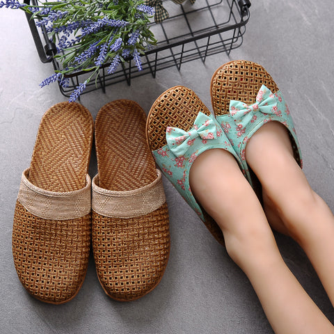 Women's Linen Vintage House Slippers
