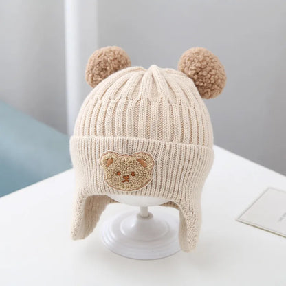 BABY BEAR EARFLAP WINTER HAT