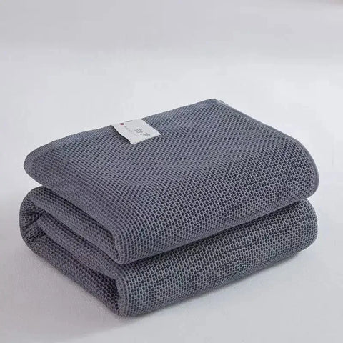 Waffle Cotton Throw Blanket - Japanese Style