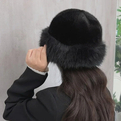 LARA FAUX FUR BUCKET HAT