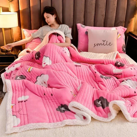 Sherpa Blanket - Thick Fleece Winter Throw