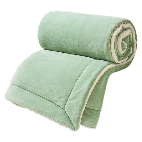 Sherpa Flannel Throw Blanket