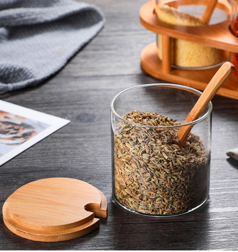 Natura Spice Bamboo Jar Set