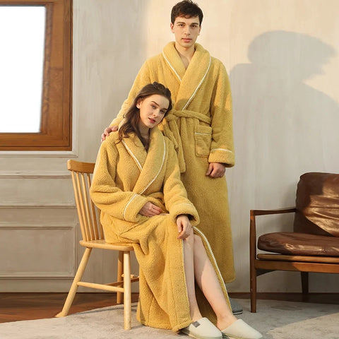 Plush Bathrobe for Men and Women