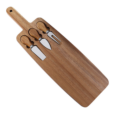 Wood Cheese Board Set with Knives