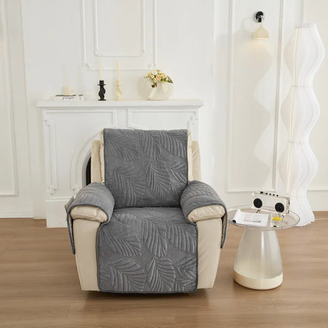 Verdant Leaf Pattern Recliner Cover