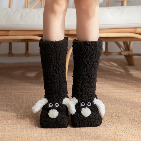 Cozy Dog Plush Socks Women