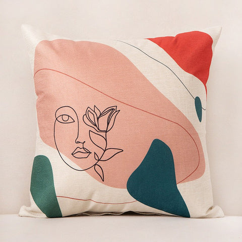 Modena Abstract Face Cushion Cover