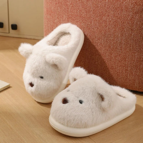 Teddy Bear Plush Slippers