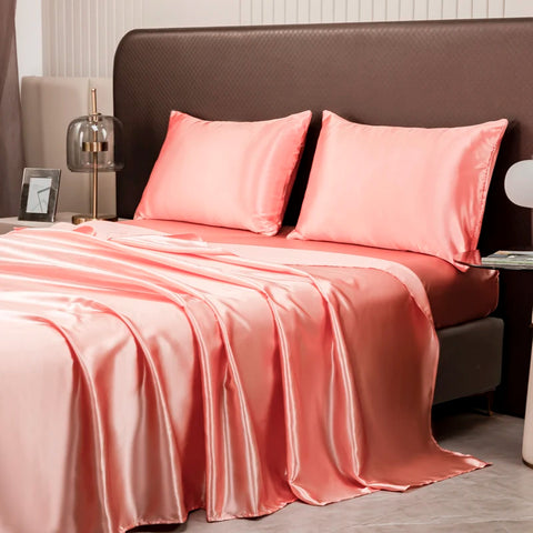 Luxury Satin Sheets - Silky Bedding Set with Pillowcases