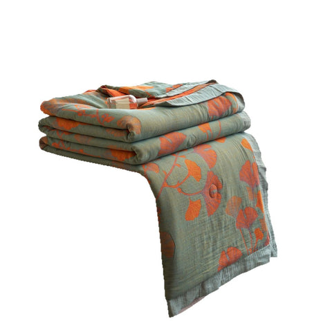 Ginkgo Leaf Cotton Quilt Reversible