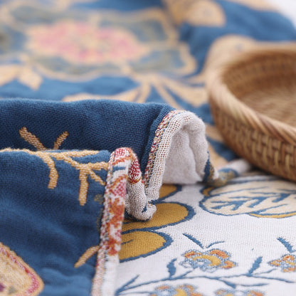 EDEN FLORA TASSELED THROW