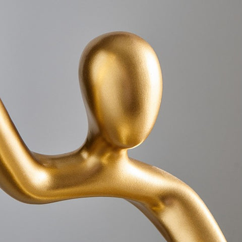 Golden Resin Wine Rack Sculpture