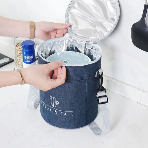 Cylinder Insulated Lunch Bag