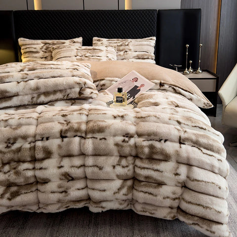 Velvet Bedding Set - Faux Fur Ultra Soft (4PCS)
