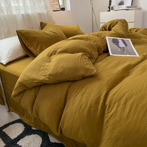 Washed Cotton Bedding Set (4PCS)
