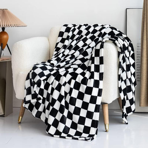 Checkered Flannel Throw Blanket