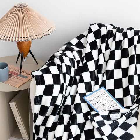 Checkered Flannel Throw Blanket