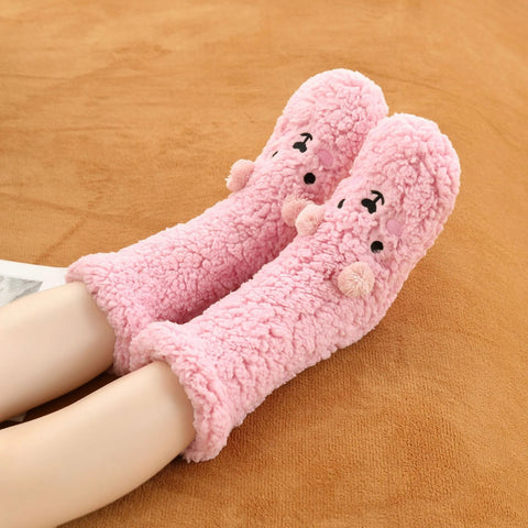 Snuggle-Bear Women’s Fleece Lounge Socks