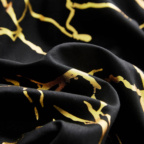 Black & Gold Marble Duvet Cover Set | Bedding Set(3PCS)